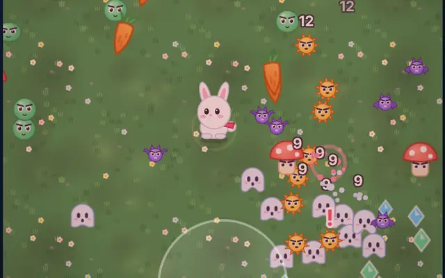 うさぎサバイバー のプレイ画面